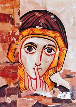 icons of Bose, nun's face - Coptic style icons of Bose, nun's face - Coptic style