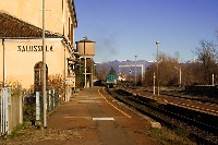 A estação de comboios de Salussola A estação de comboios de Salussola
