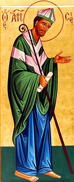 Ambrose, Church father and pastor The icons of Bose - Byzantine style - egg tempera on wood board
